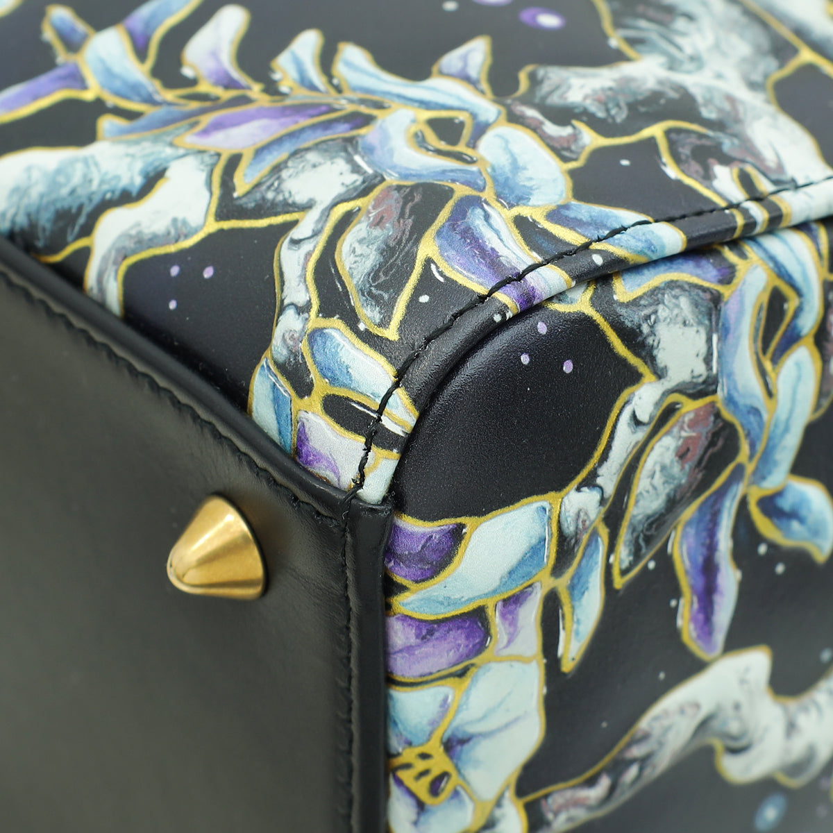 Christian Dior Dark Blue L.E  Lady Dior Raqib Shaw Medium Bag
