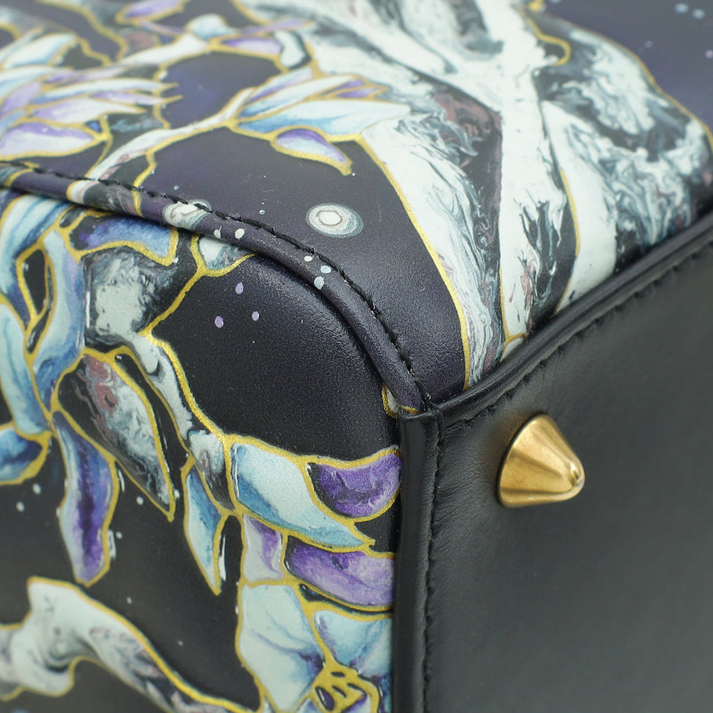 Christian Dior Dark Blue L.E  Lady Dior Raqib Shaw Medium Bag