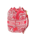 Christian Dior Fuchsia Toile De Jouy Dior Travel Pouch