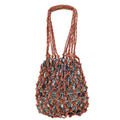 Christian Dior Navy Blur Woven Rope and Oblique Technical Fabric Net Shoulder Bag