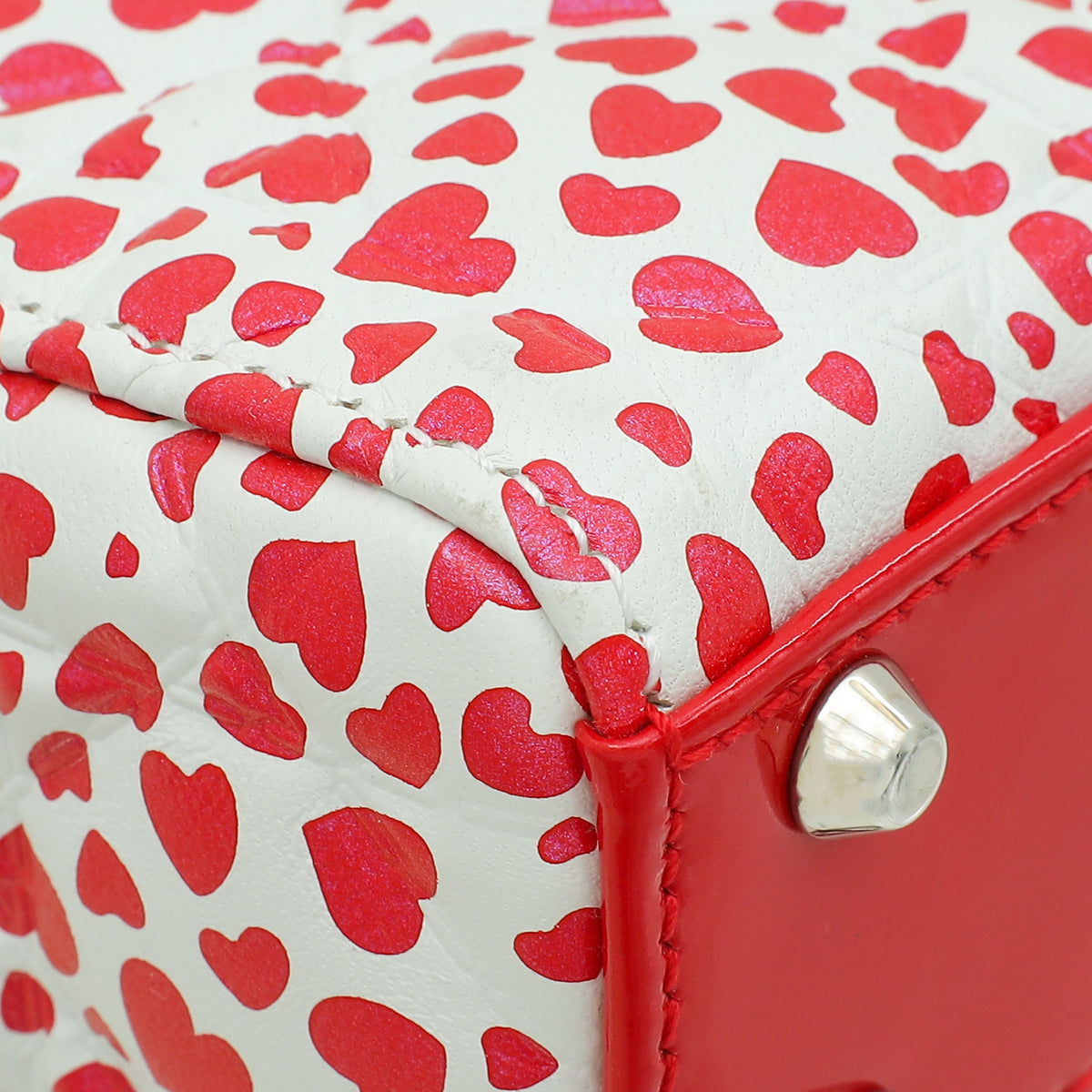 Christian Dior Lady Dior Hearts Print Micro Bag