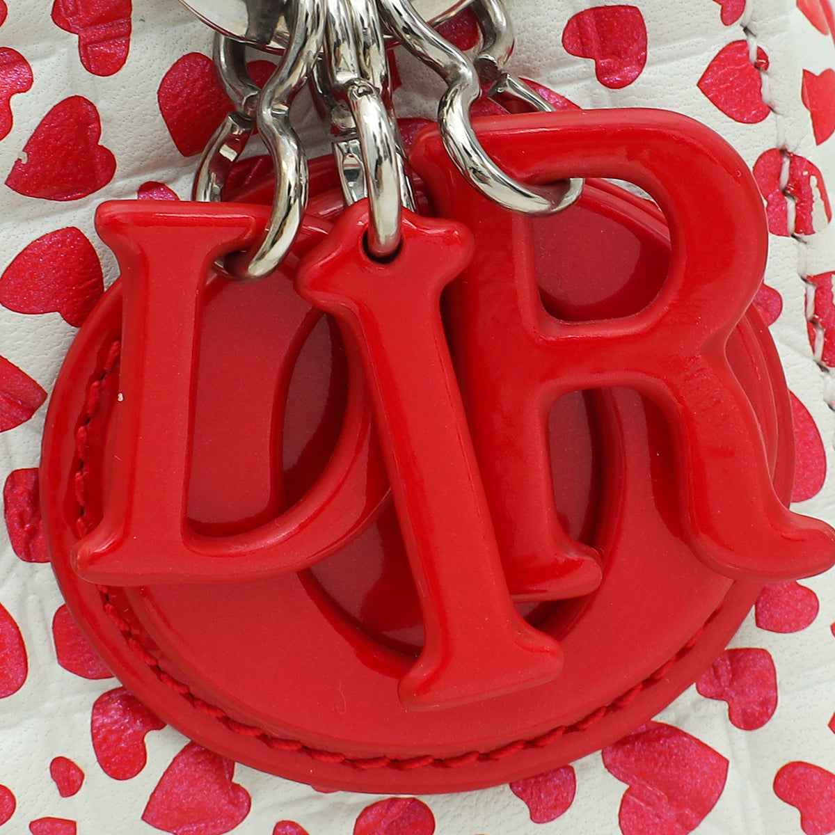 Christian Dior Lady Dior Hearts Print Micro Bag
