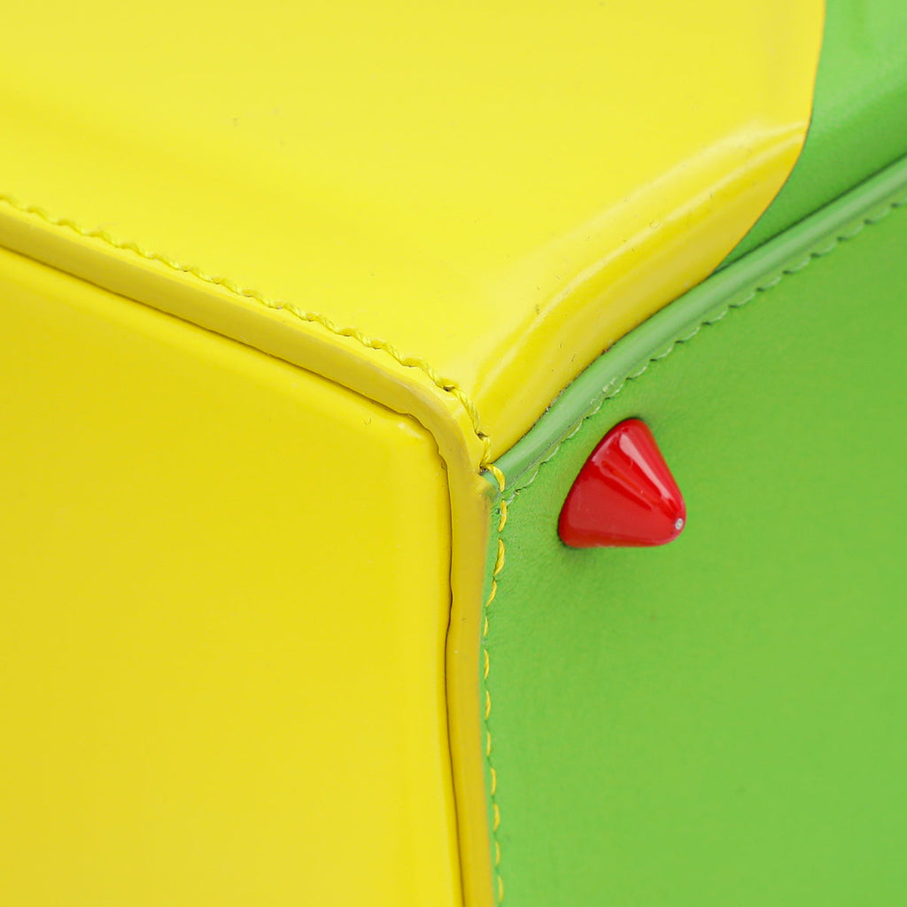 Christian Dior Yellow Multicolor Art Ltd. Ed. Leonhard Hurzlmeier Lady Dior Medium Bag