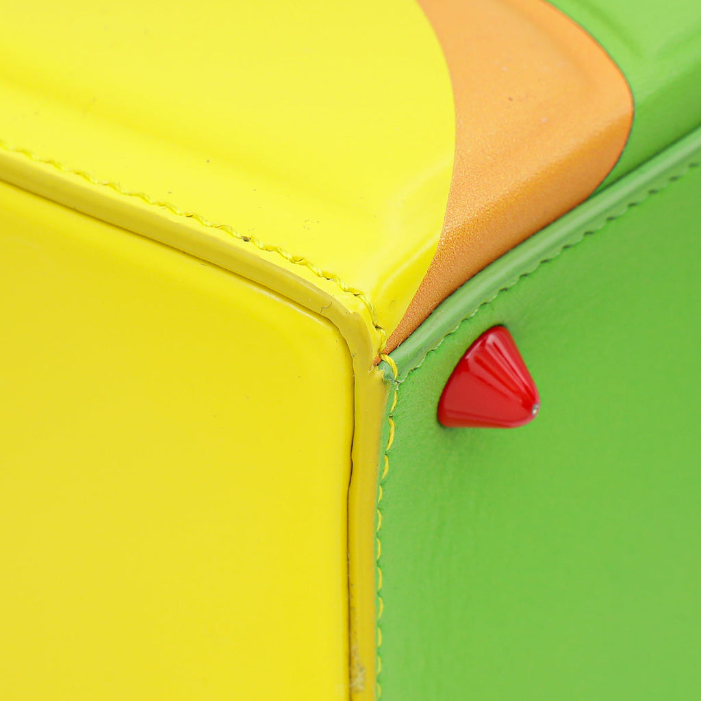 Christian Dior Yellow Multicolor Art Ltd. Ed. Leonhard Hurzlmeier Lady Dior Medium Bag