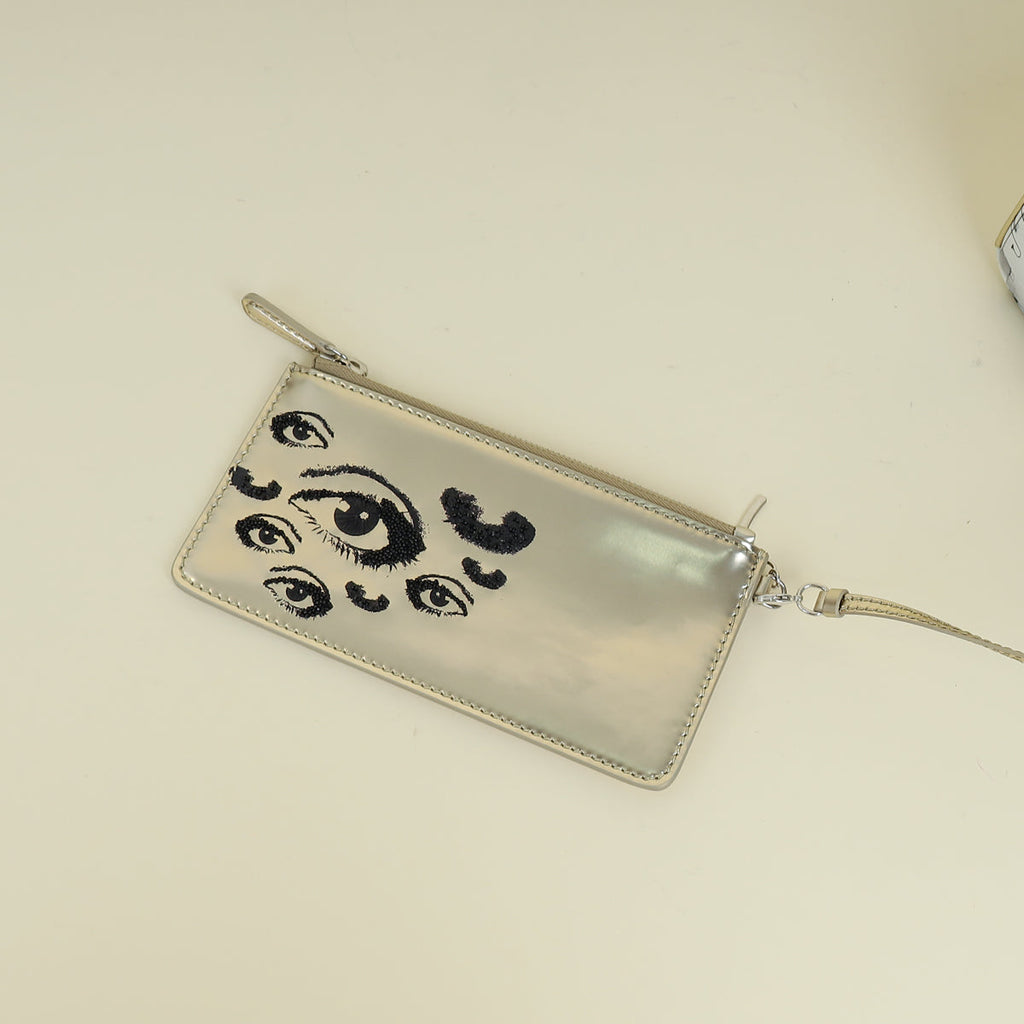 Christian Dior Champagne x Manal Aldowayan Lady Dior Medium Bag W/ Pouch
