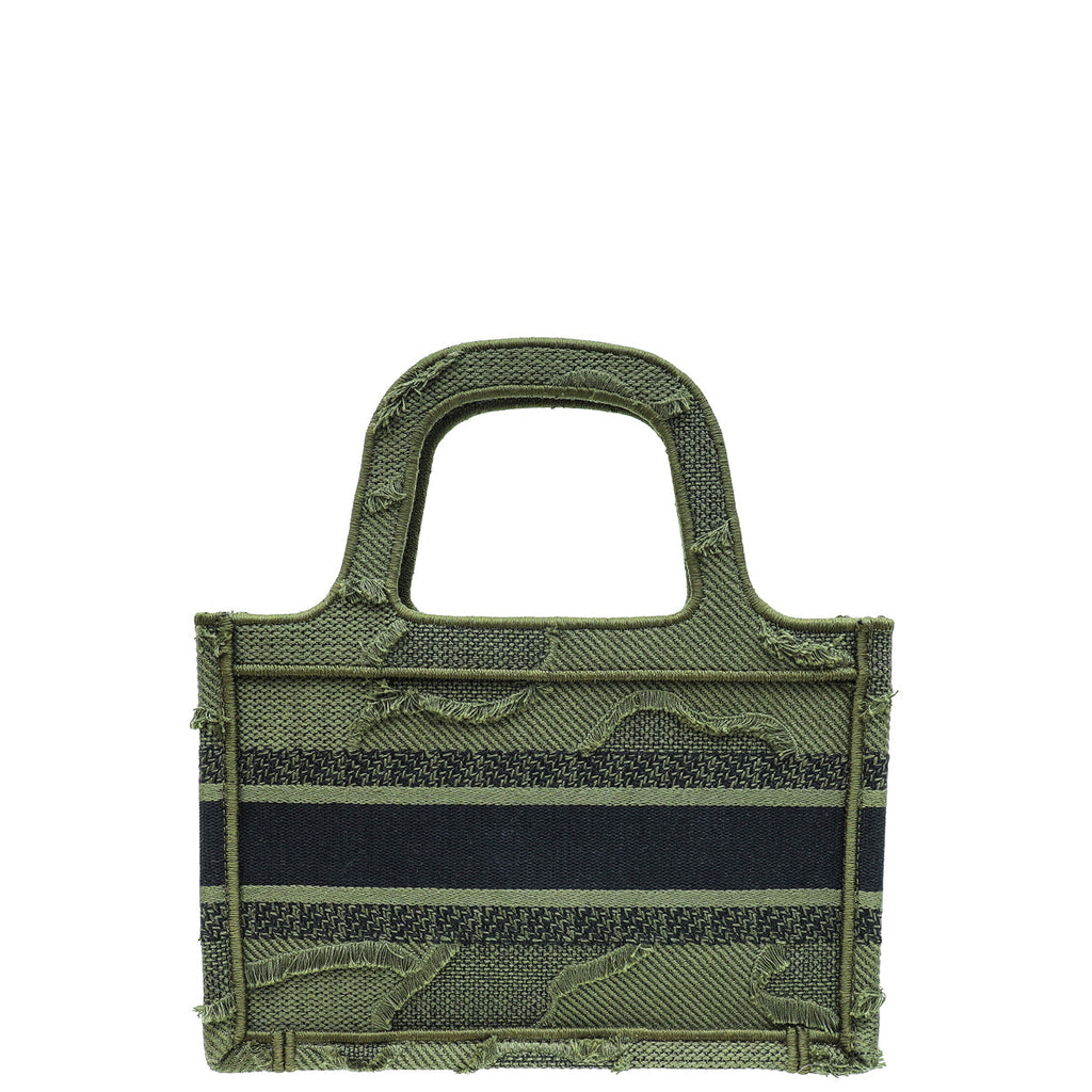Christian Dior Bicolor Mini Book Tote Camouflage Bag