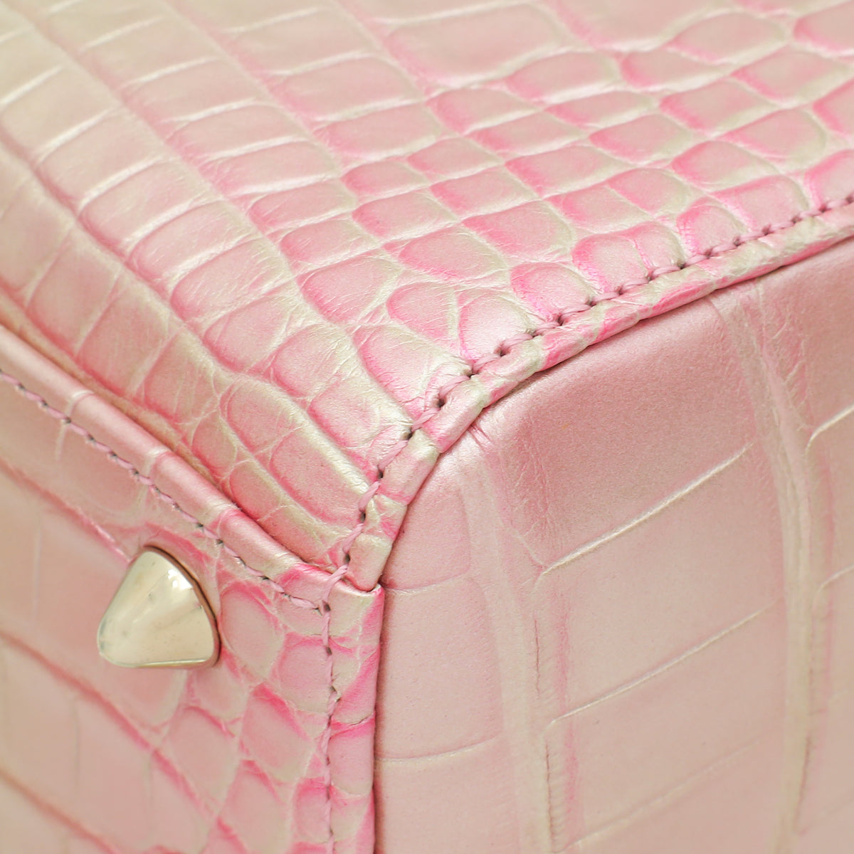 Christian Dior Metallic Bicolor Alligator Lady Dior Small Bag