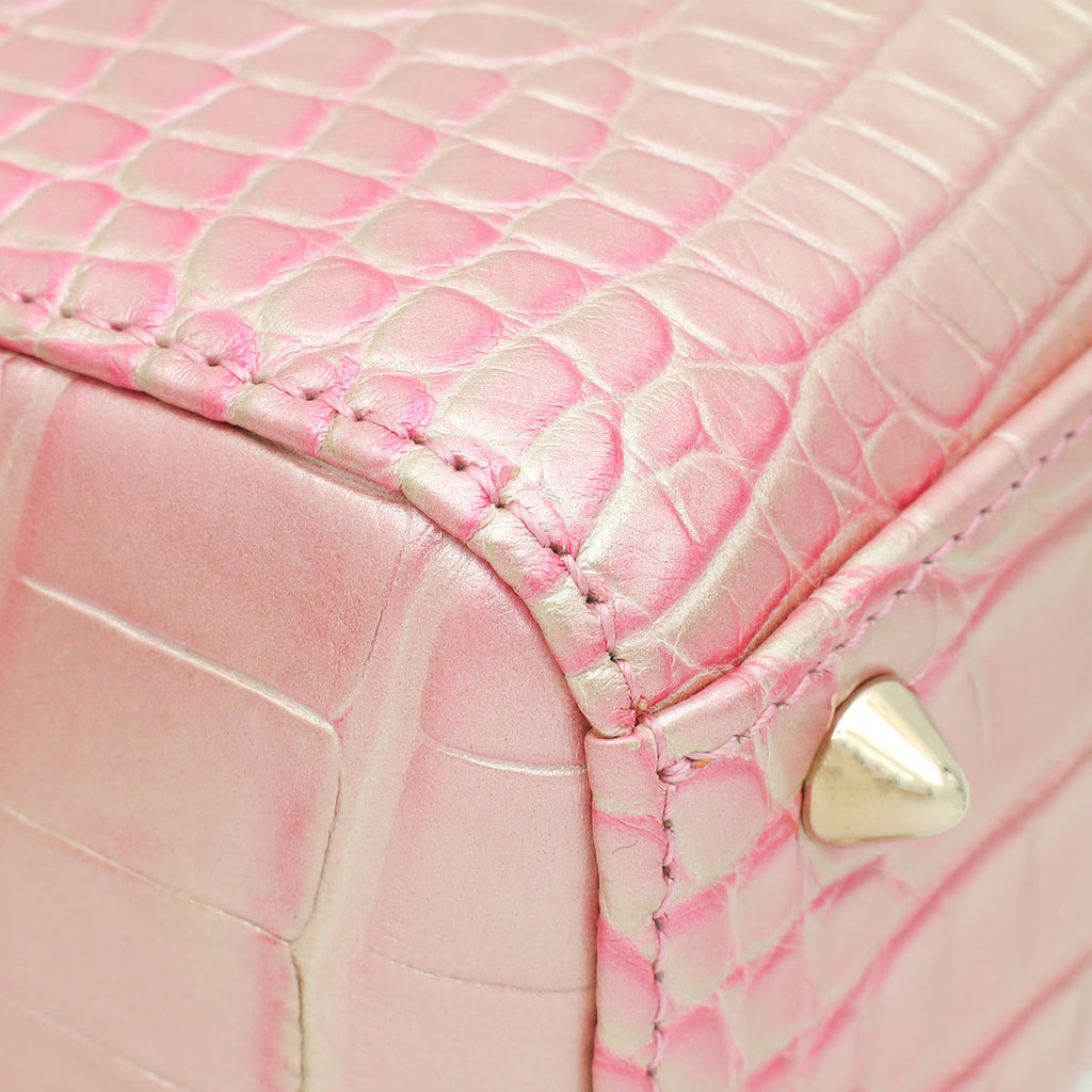 Christian Dior Metallic Bicolor Alligator Lady Dior Small Bag