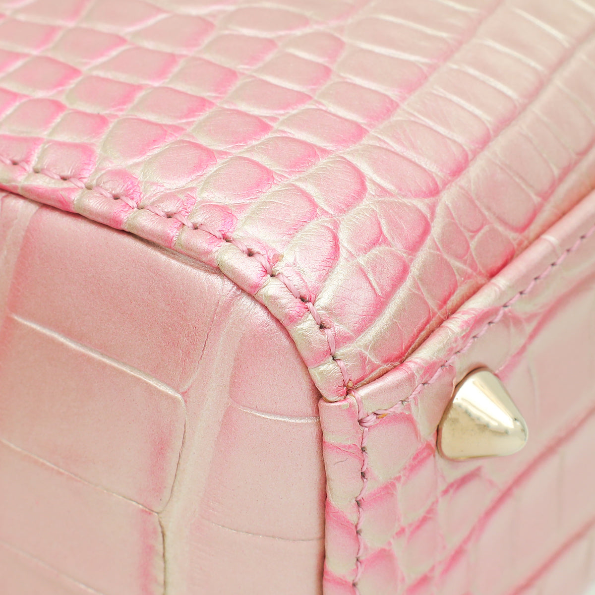 Christian Dior Metallic Bicolor Alligator Lady Dior Small Bag