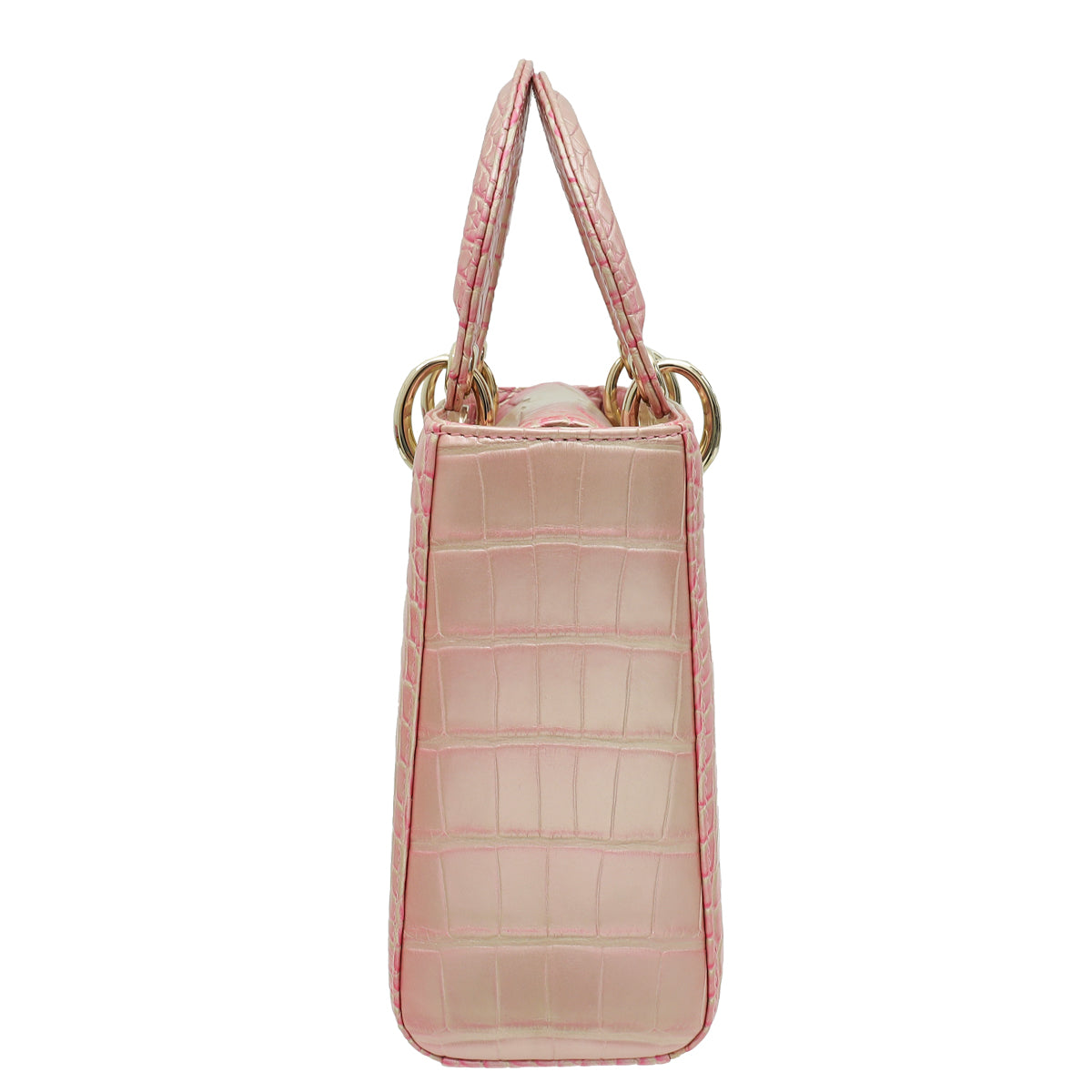 Christian Dior Metallic Bicolor Alligator Lady Dior Small Bag