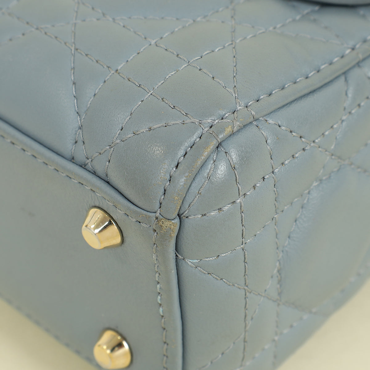 Christian Dior Cloud Blue Chain Mini Lady Dior Bag