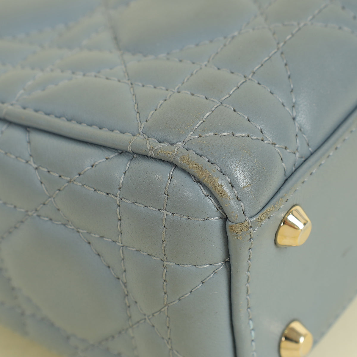 Christian Dior Cloud Blue Chain Mini Lady Dior Bag