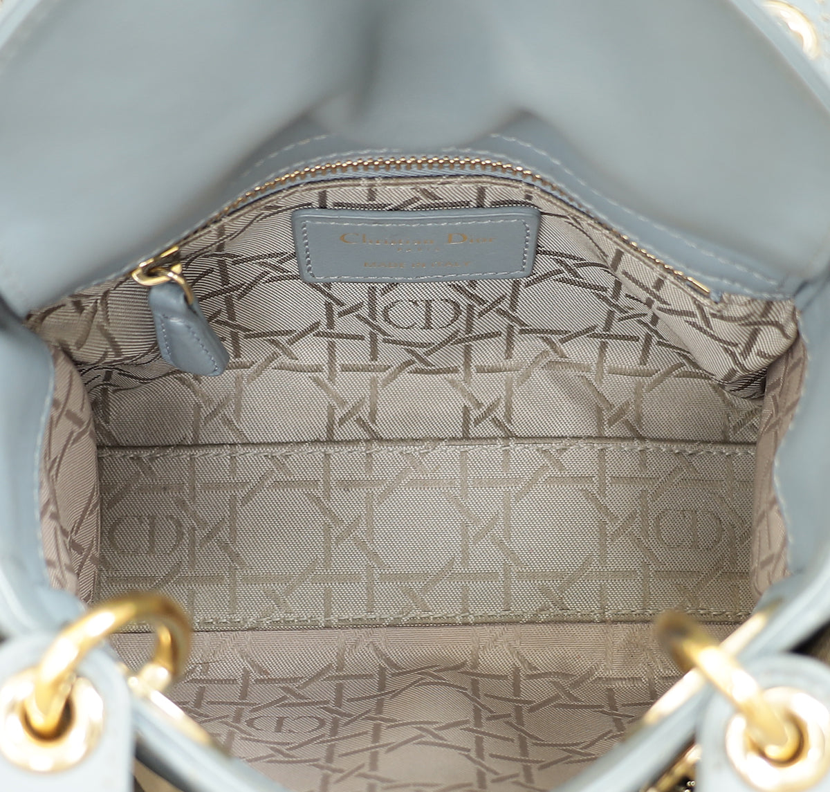 Christian Dior Cloud Blue Chain Mini Lady Dior Bag