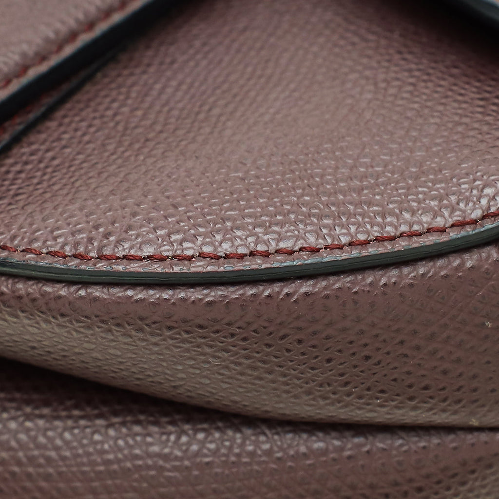Christian Dior Burgundy Mini Saddle Bag w/Strap