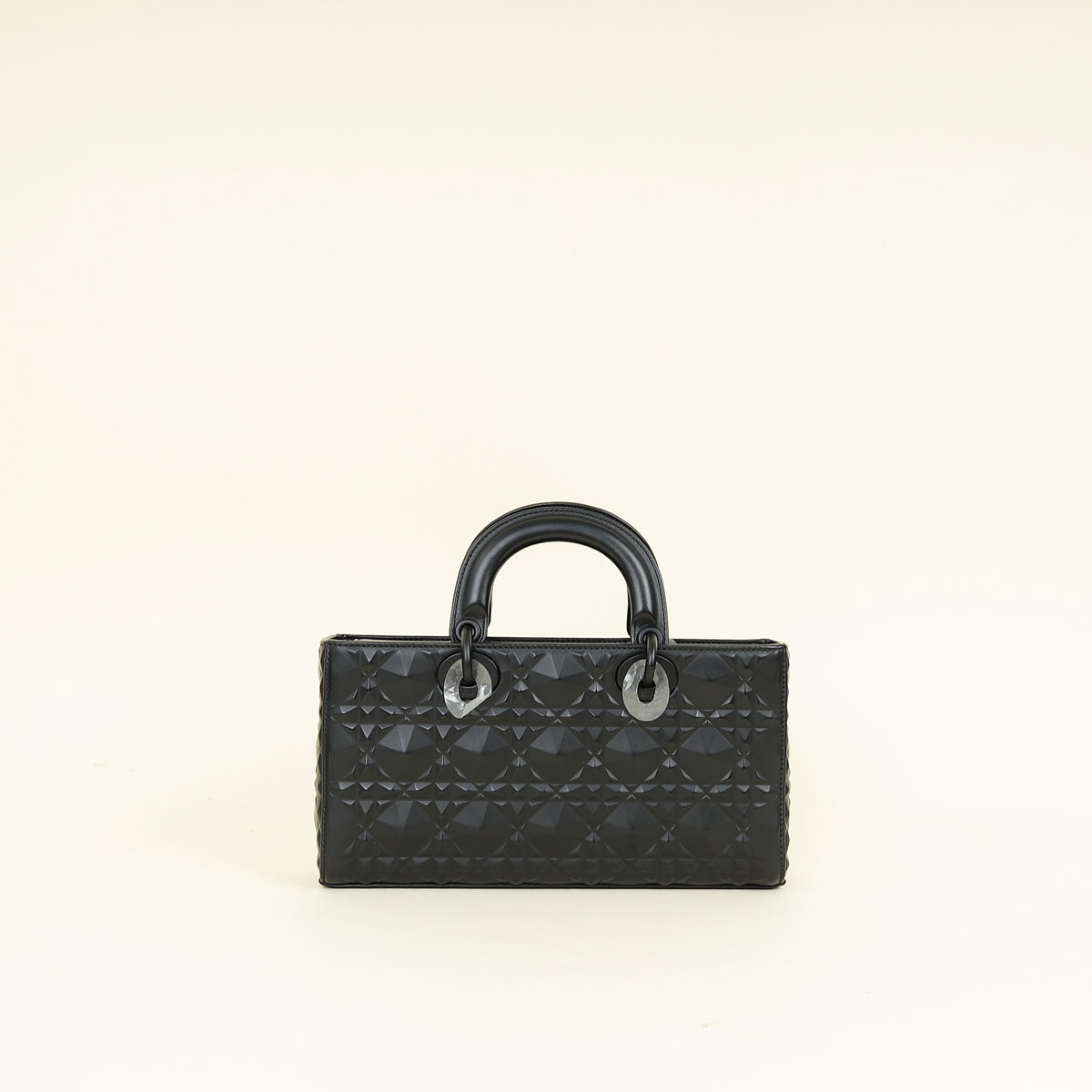 Christian Dior Black Cannage Diamond Lady D-Joy Medium Bag