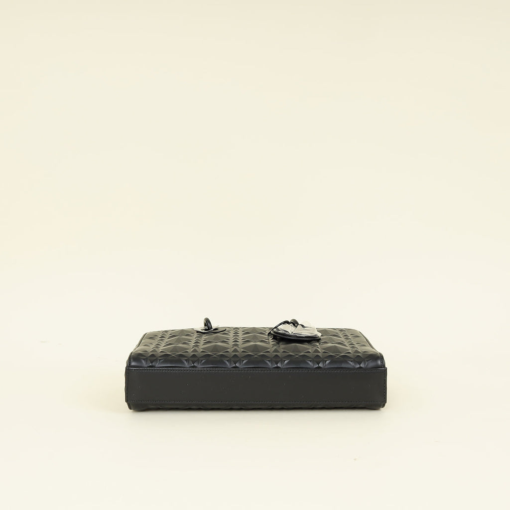 Christian Dior Black Cannage Diamond Lady D-Joy Medium Bag
