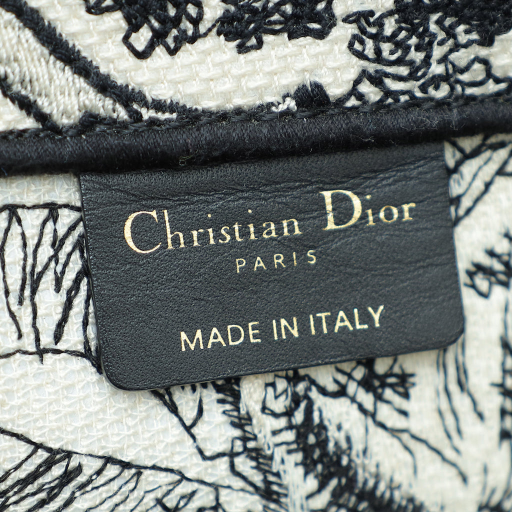 Christian Dior Toile De Jouy Embroidery Book Tote Large Bag