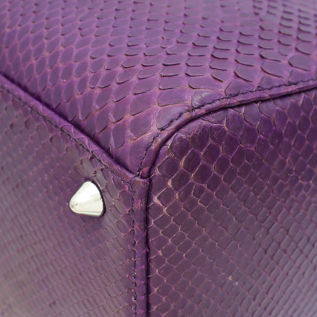 Christian Dior Violet Python Lady Dior Medium Bag