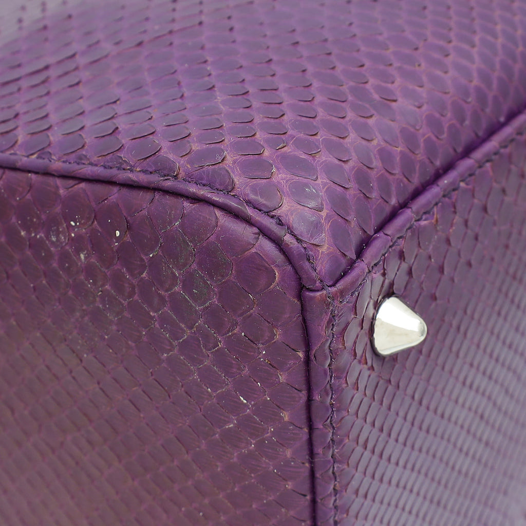 Christian Dior Violet Python Lady Dior Medium Bag