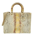 Christian Dior Bicolor Python Lady Dior Large Bag