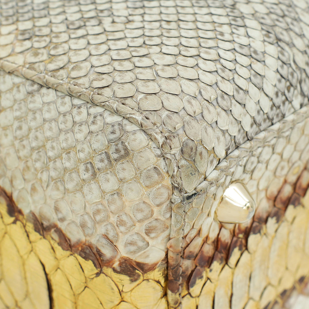 Christian Dior Bicolor Python Lady Dior Large Bag