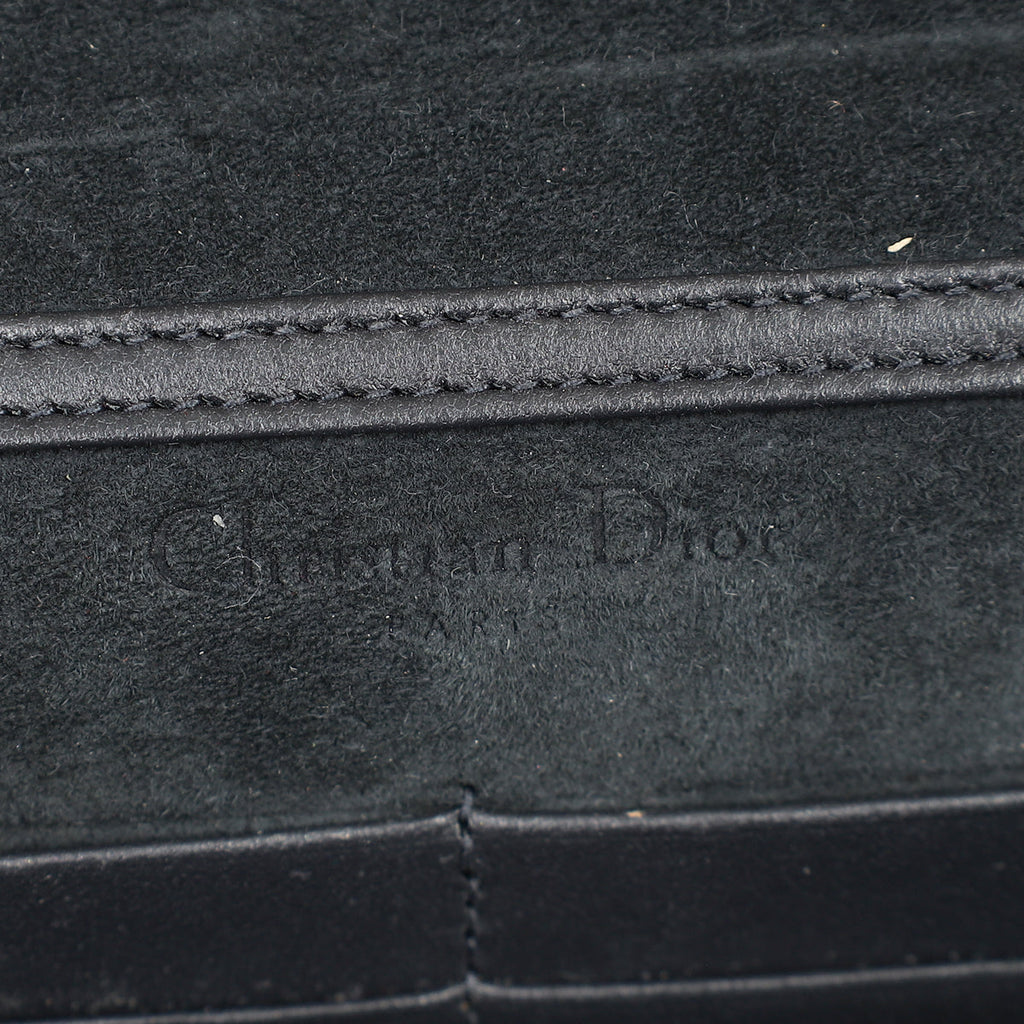 Christian Dior Silver 30 Montaigne Microcannge 2 Way Chain Pouch