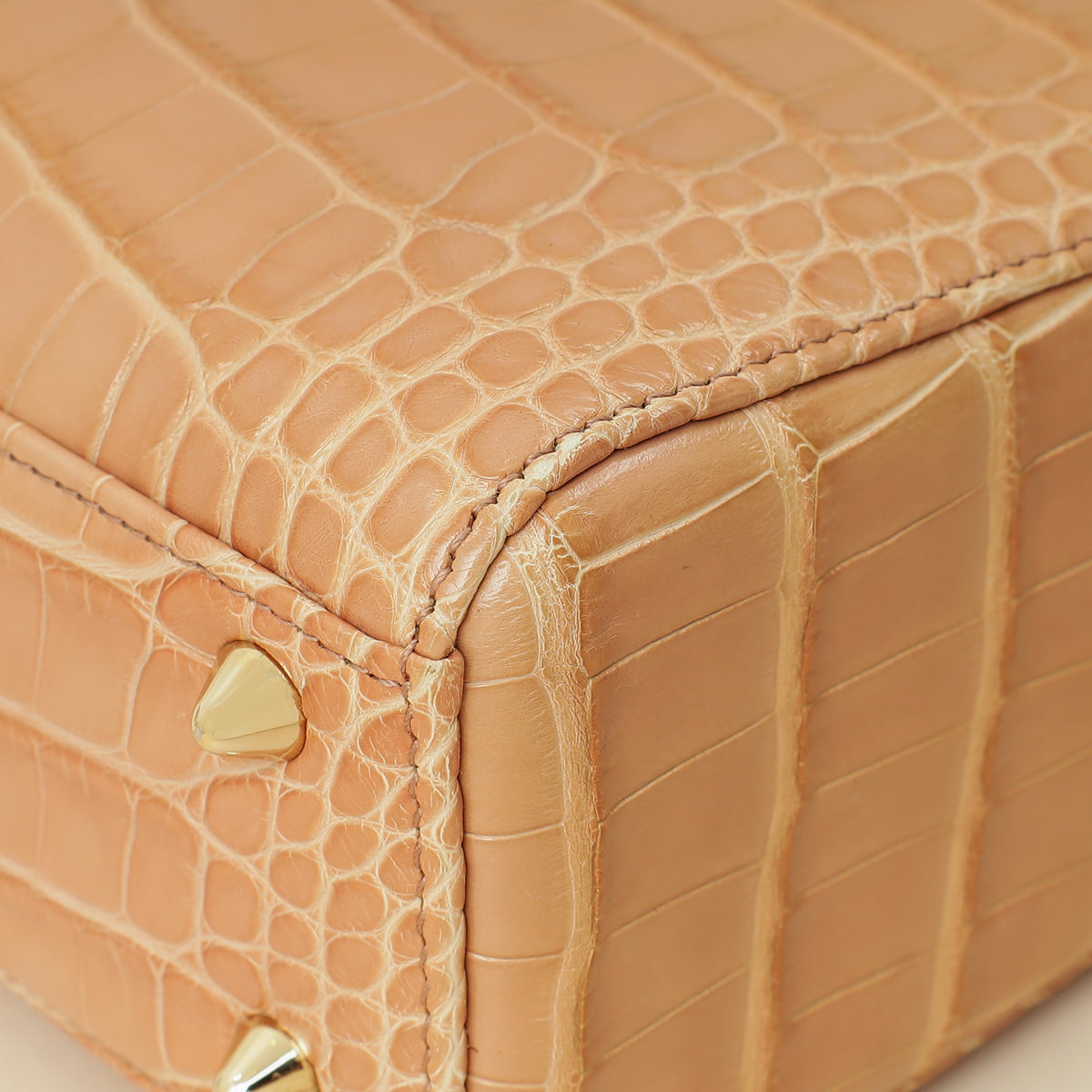 Christian Dior Blush Nude Alligator w/ Crystal Lady Dior Small Bag