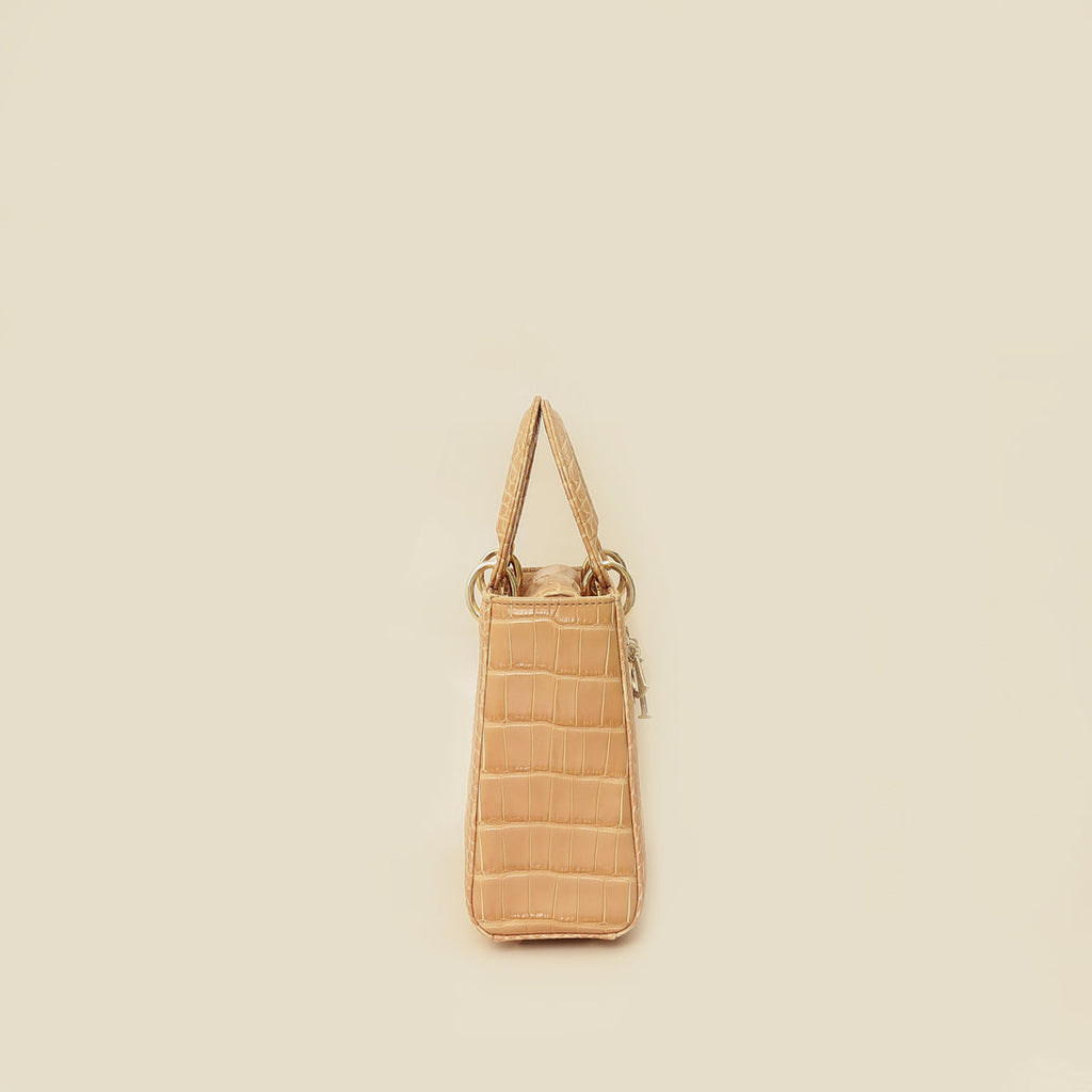 Christian Dior Blush Nude Alligator w/ Crystal Lady Dior Small Bag