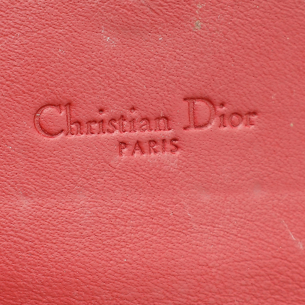 Christian Dior Red Cherry Lady Dior Rendezvous Wallet On Chain