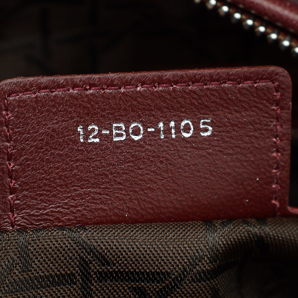Christian Dior Burgundy Lady Dior Medium Bag