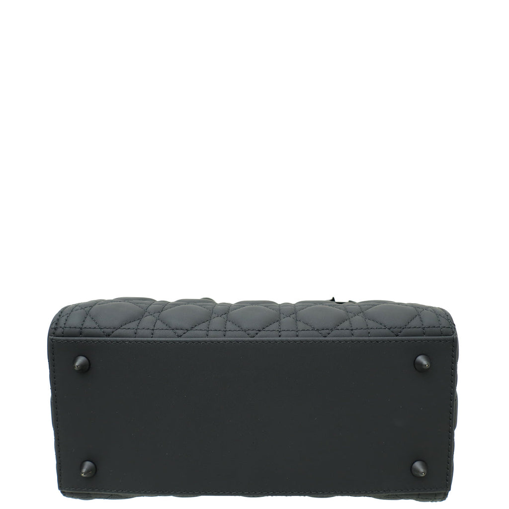 Christian Dior So Black Matte Lady Dior Medium Bag