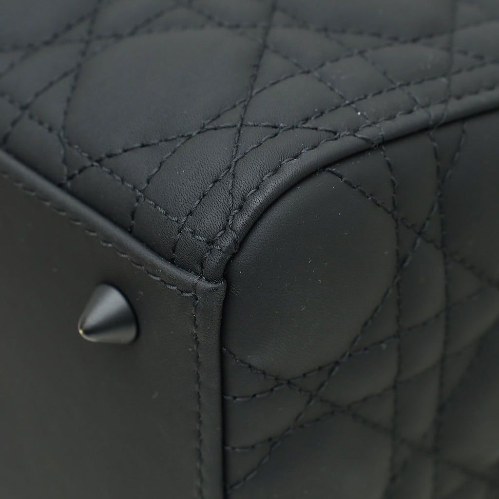 Christian Dior So Black Matte Lady Dior Medium Bag