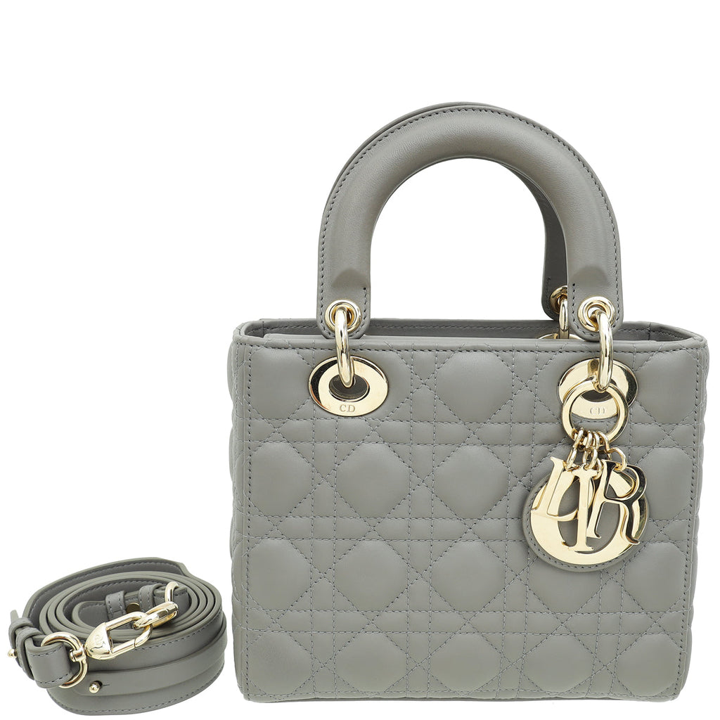 Christian Dior Grey Lady Dior My ABCDior Small Bag