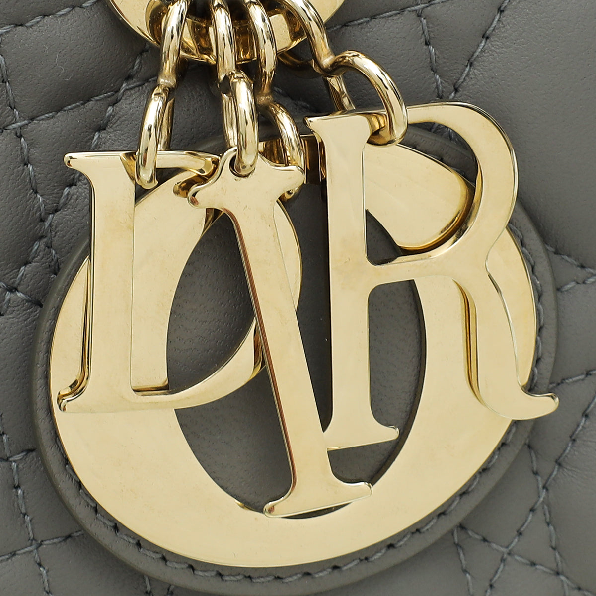 Christian Dior Grey Lady Dior My ABCDior Small Bag