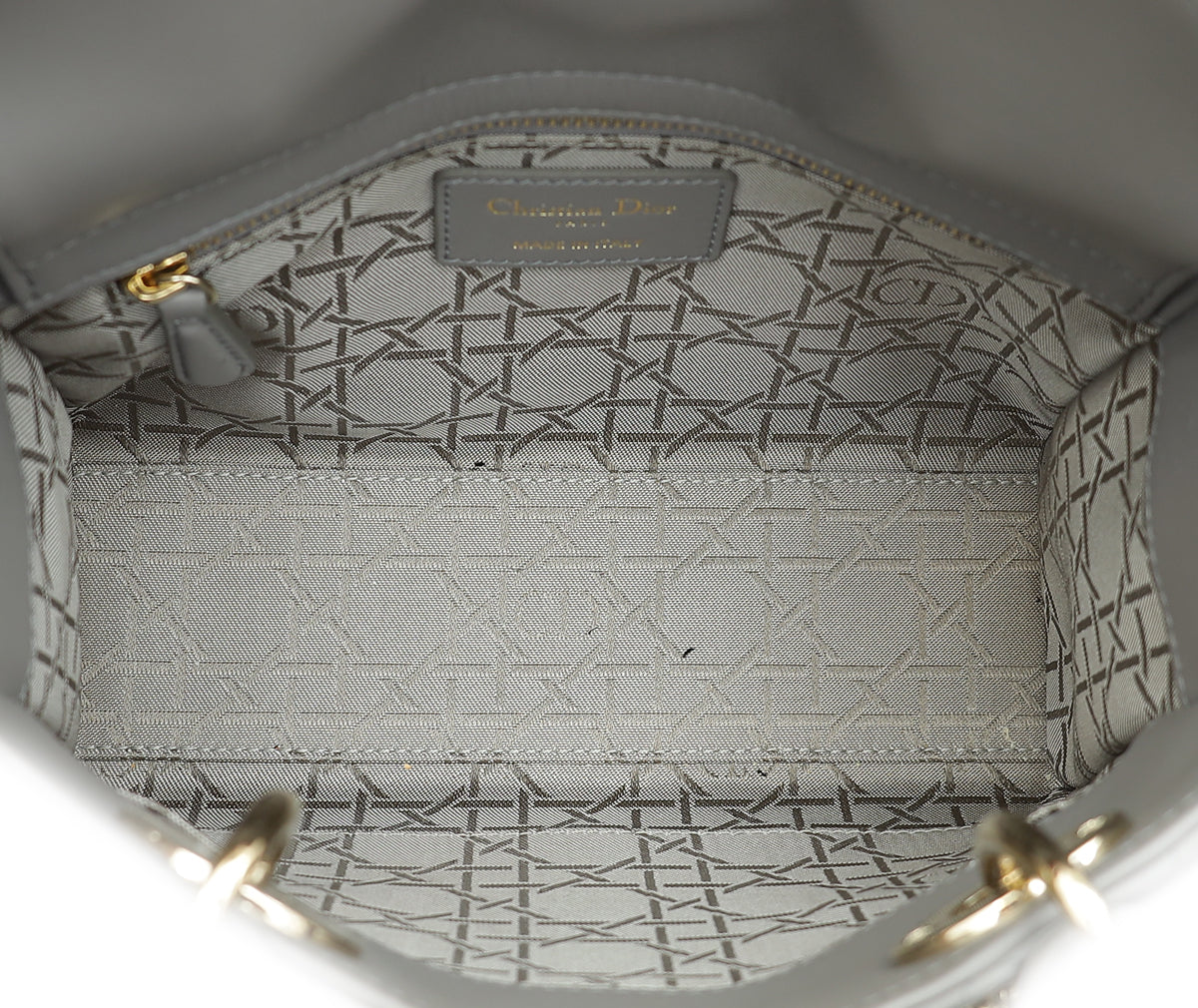 Christian Dior Grey Lady Dior My ABCDior Small Bag