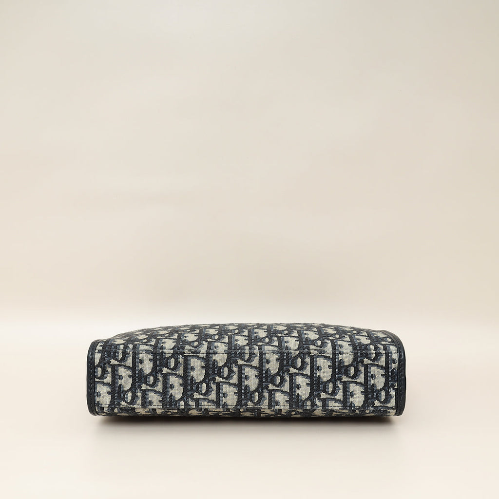 Christian Dior Navy Blue Oblique 30 Montaigne Dea Pouch