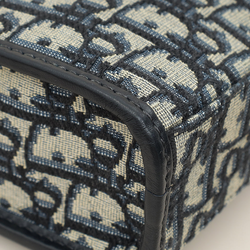 Christian Dior Navy Blue Oblique 30 Montaigne Dea Pouch