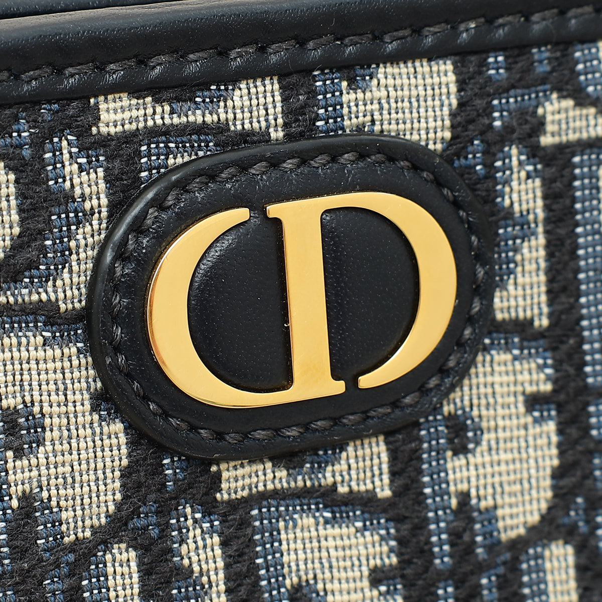 Christian Dior Navy Blue Oblique 30 Montaigne Dea Pouch