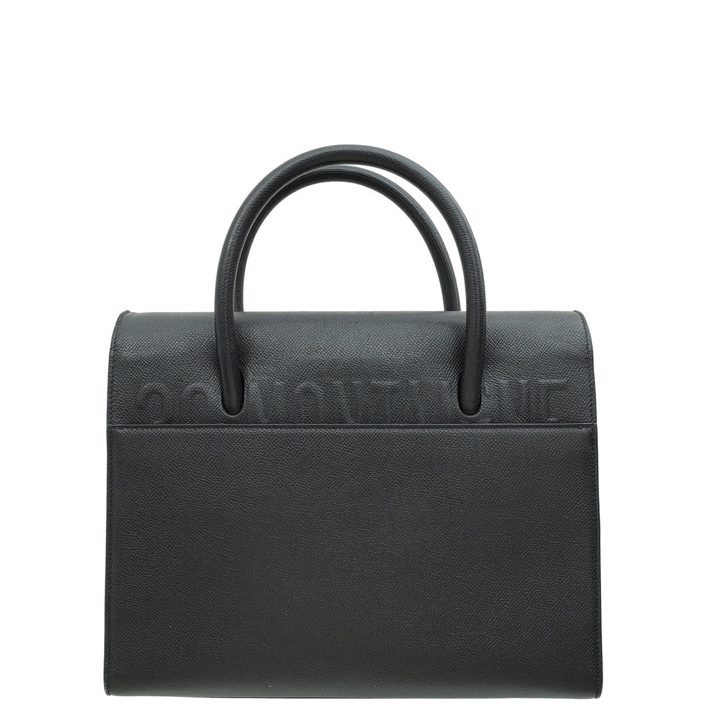 Christian Dior Black St. Honore Top Handle Tote Large Bag