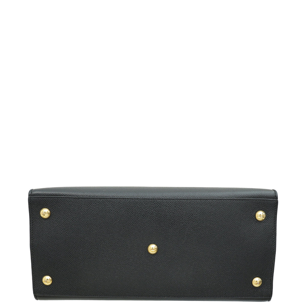 Christian Dior Black St. Honore Top Handle Tote Large Bag