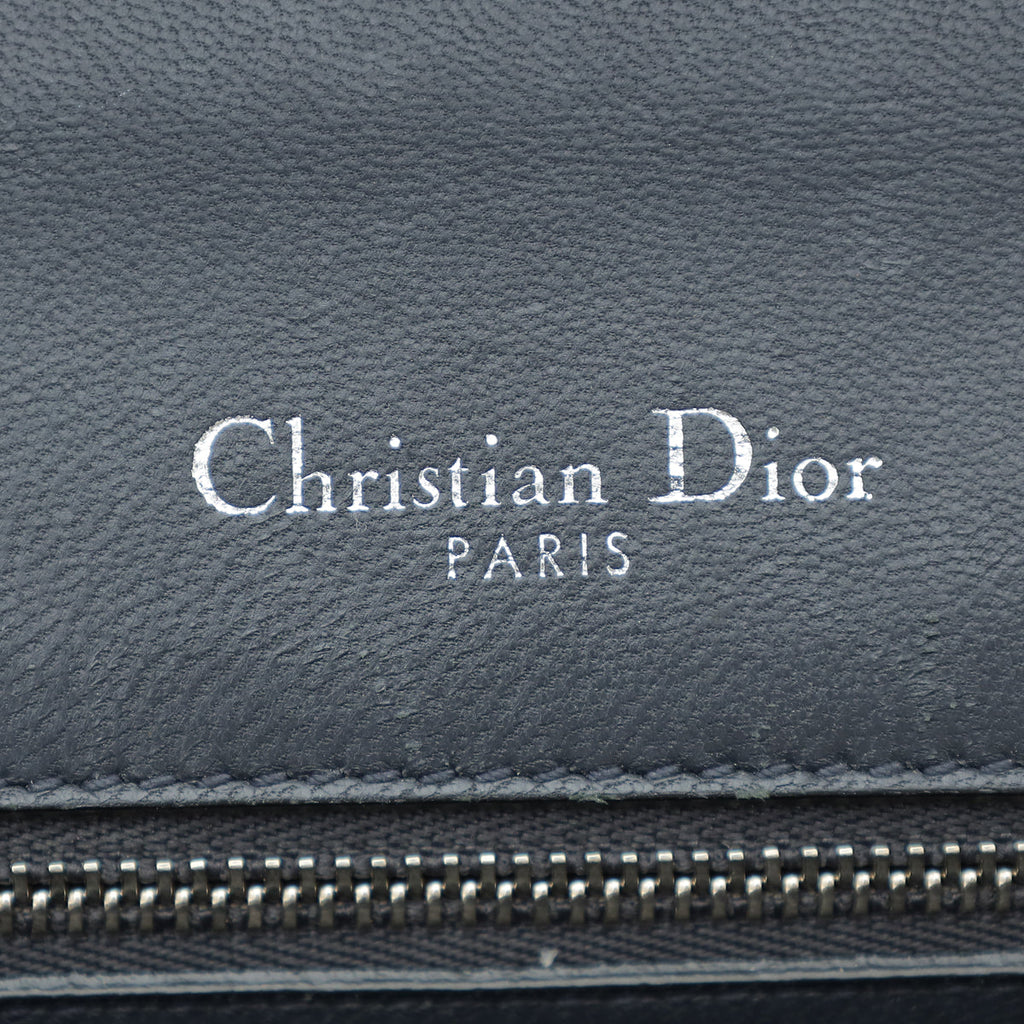 Christian Dior Silver Diorama Micro Cannage Medium Bag