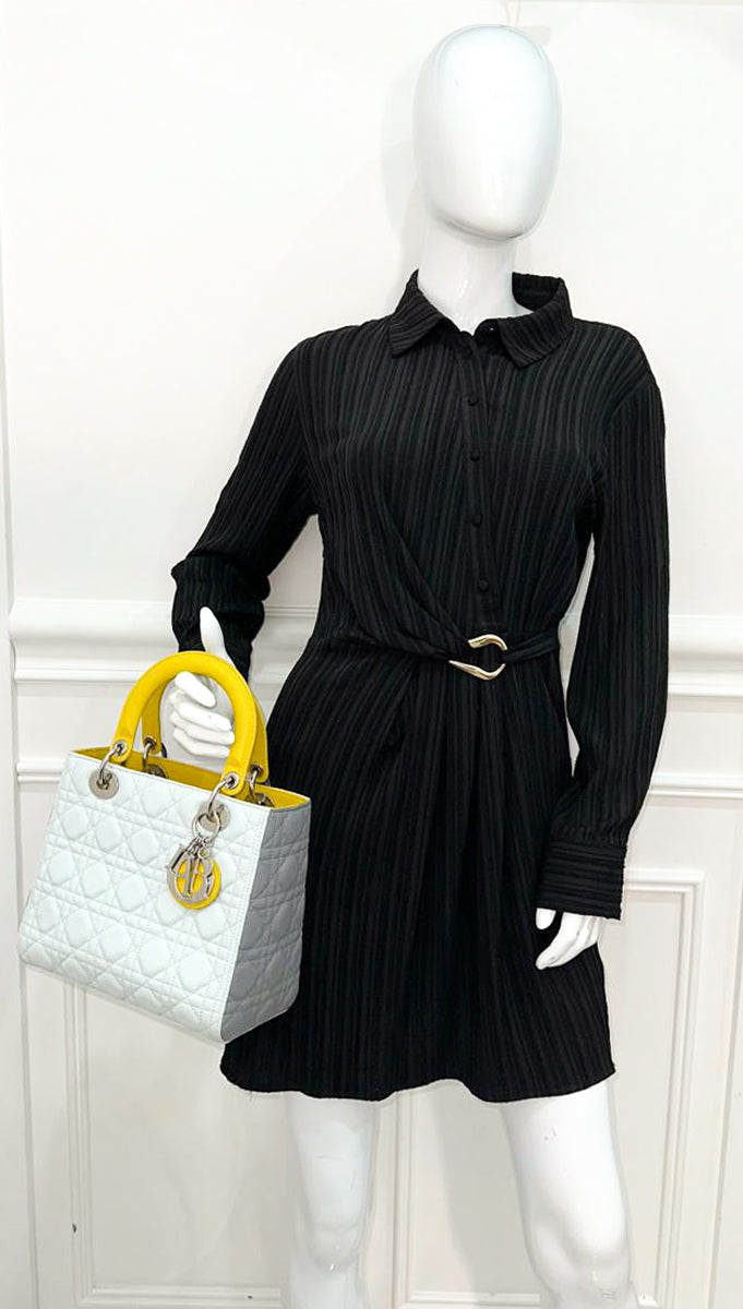 Christian Dior Tricolor Lady Dior Medium Bag