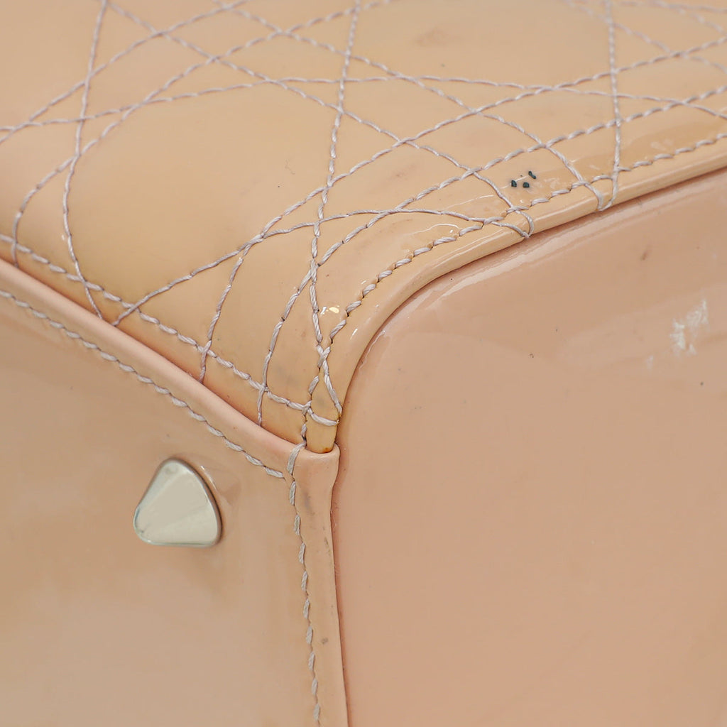 Christian Dior Cream Cannage Lady Dior Medium Bag