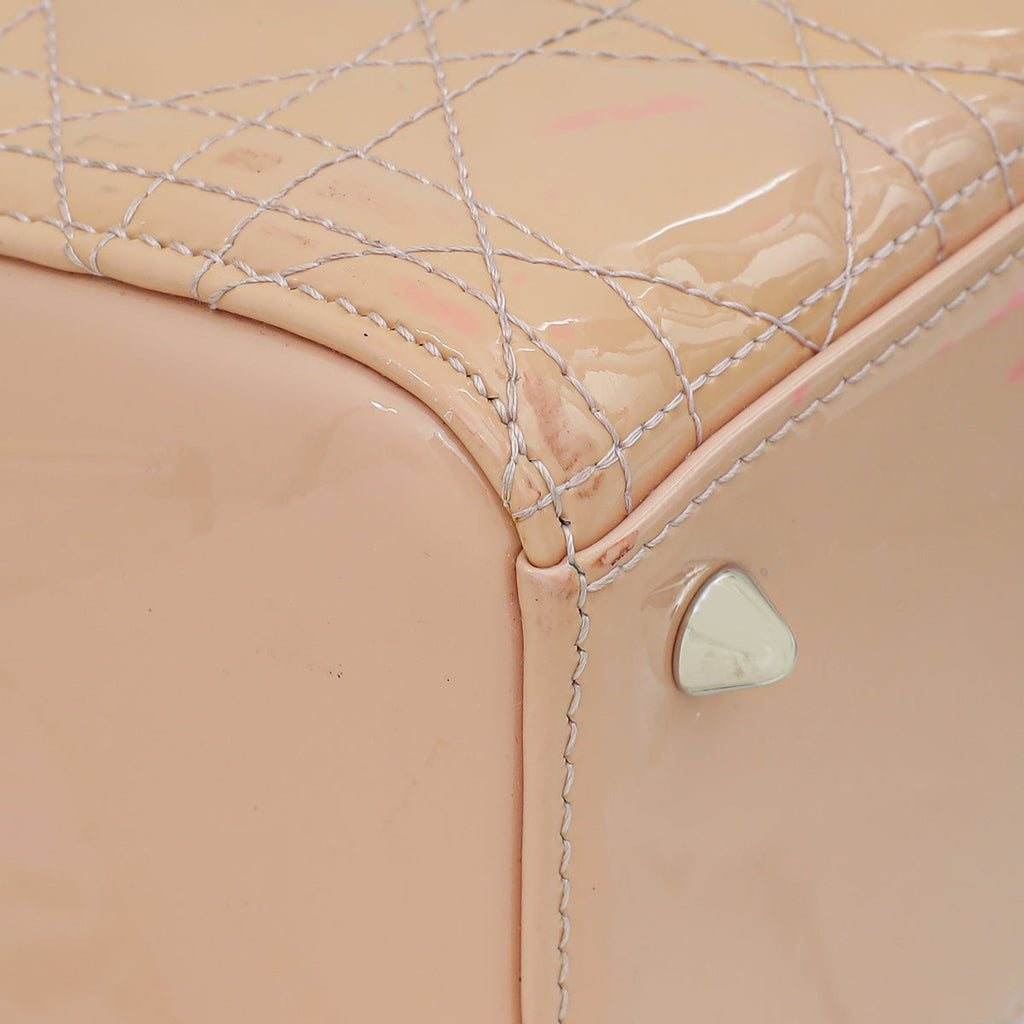 Christian Dior Cream Cannage Lady Dior Medium Bag