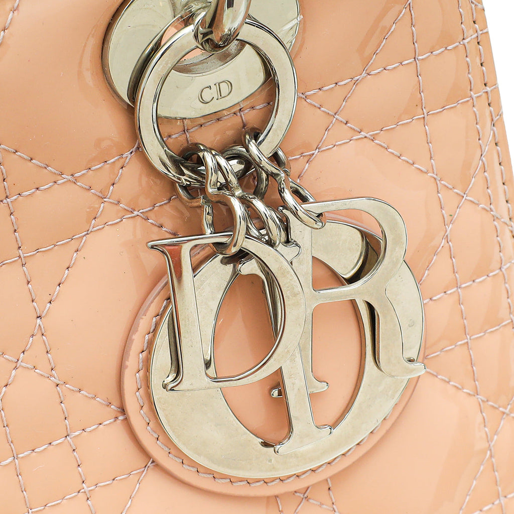 Christian Dior Cream Cannage Lady Dior Medium Bag
