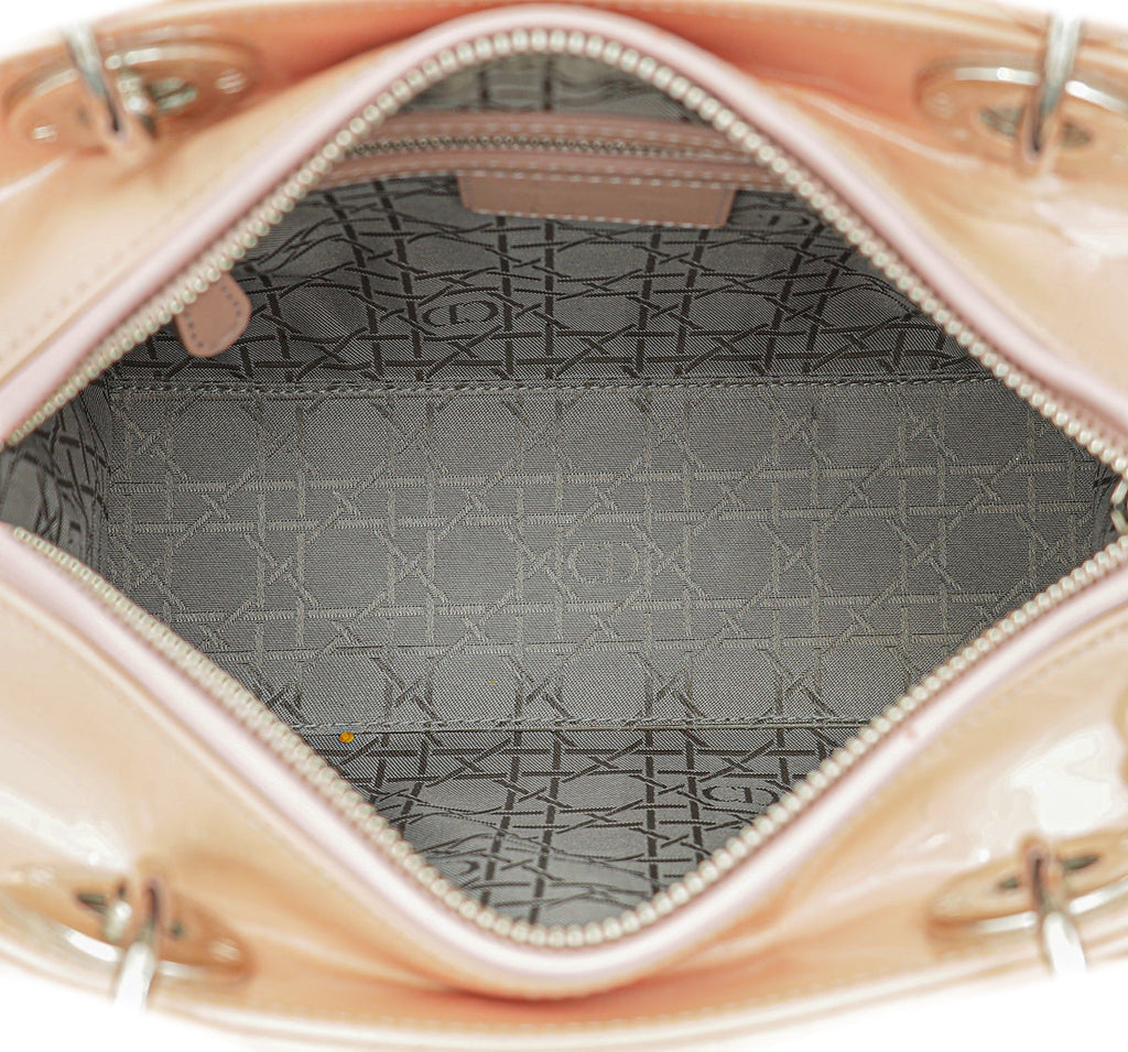 Christian Dior Cream Cannage Lady Dior Medium Bag