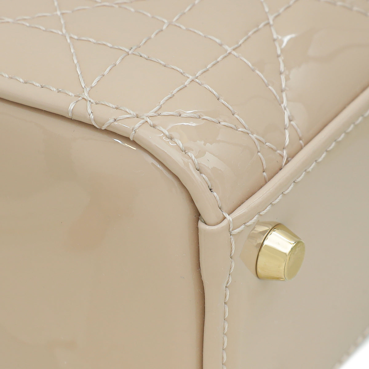 Christian Dior Powder Pink Mini Lady Dior Bag W/ Twilly