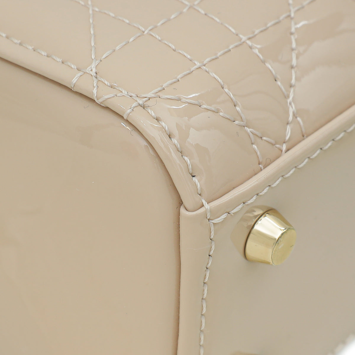 Christian Dior Powder Pink Mini Lady Dior Bag W/ Twilly