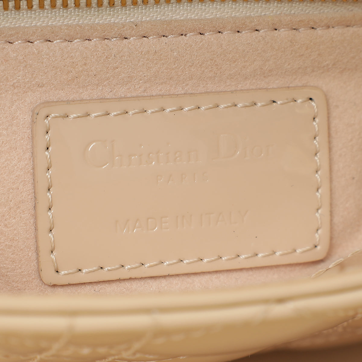 Christian Dior Powder Beige Chain Mini Lady Dior Bag