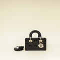 Christian Dior Black Cannage Micro Lady D-Joy Bag